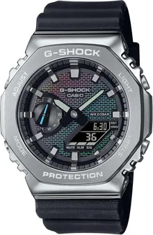 Casio G-Shock Rainbow Brick Wall GM-2100RW-1A Analog-Digital Watch
