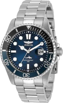 Invicta Pro Diver Stainless Steel Men's Quartz Watch - 43mm, Blue/Silver
