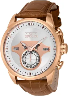 Invicta Men's Analog Quartz Watch with Leather Strap 43618