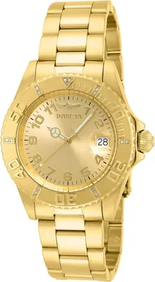 Invicta Women's 15249 Pro Diver 18k Gold-Plated Stainless Steel Watch