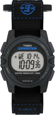 Timex Unisex TW4B02400 Expedition Mid-Size Digital CAT Black Fast Wrap Strap Watch