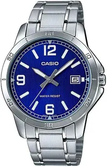 Casio MTP-V004D-2BUDF Analog Quartz Silver Stainless Steel Men's Watch