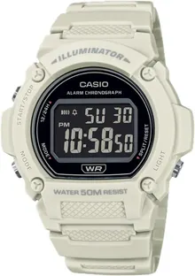 Casio W219HC Series | Men’s Digital Watch | White/Black