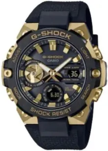 Casio G-Shock Stay Gold Series G-Steel Connected Solar Metallic Gold and Black Resin Strap Watch