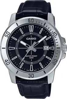 Casio MTP-VD01L-1CV Men's Enticer Leather Band Watch
