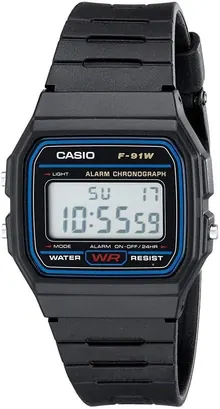 Casio F91W Digital Sports Watch - Black, 1 Count (Pack of 1)