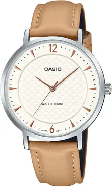 Casio LTP-VT04L-7A1 Women's Minimalistic Beige Leather Band Watch