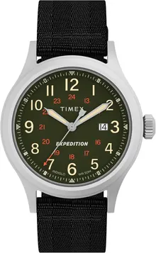 Timex Men's Expedition North Sierra 40mm Watch - Black Strap Cream Dial Stainless Steel Case