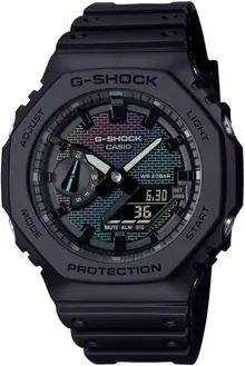 Casio G-Shock GA2100RW-1A: Iridescent Brick Pattern Dial & Carbon Core Guard