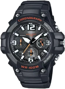 Casio Men's MCW100H Heavy Duty Design Watch - Black/Orange