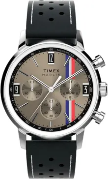 Timex Marlin 40mm Leather Strap Chronograph Tachymeter Watch