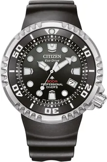 Citizen Watch BN1024-01E - Modern Black Eco-Drive Diver's Watch