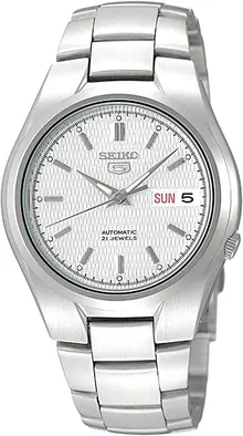 Men's SNK601 Seiko 5 Automatic Silver Dial Stainless Steel Bracelet Watch