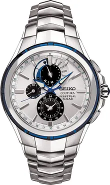 SEIKO Mens COUTURA SS BLU IP BEZ SIL Watch - Model SSC787