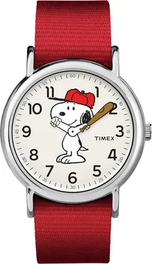 Timex Unisex TW2R41400 Weekender 38mm Peanuts Snoopy Nylon Strap Watch