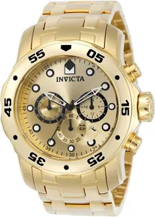 Invicta Men's Pro Diver Quartz Watch with Gold Tone Stainless Steel Band