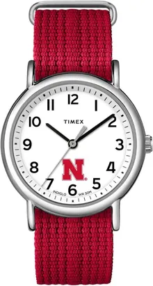 Timex Unisex Weekender 38mm Watch - Nebraska Cornhuskers Edition