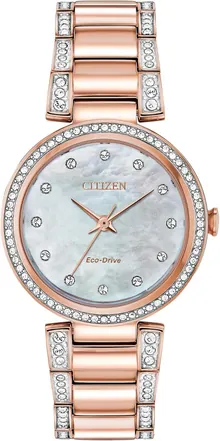Citizen Women's Eco-Drive Dress Classic Crystal Watch - Model EM0844-58D