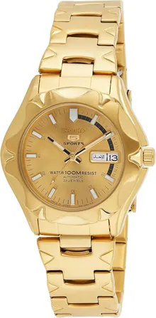 SEIKO 5 Automatic Gold Dial Men's Watch SNZ450J1