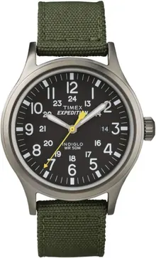 Timex Expedition Scout Black Dial Green Nylon Strap Gents Watch T49961
