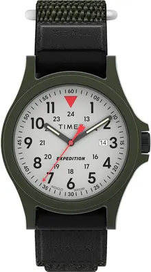 Timex Men's Expedition Acadia 40mm Watch - Black Fastwrap Cream Dial