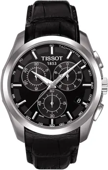 Tissot Men's Couturier Chrono Quartz Stainless Steel Dress Watch Black T0356171605100