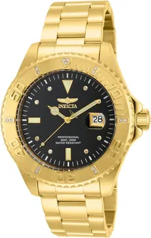 Invicta Men's 15286 "Pro Diver" 18k Yellow Gold Ion-Plated Diamond Watch