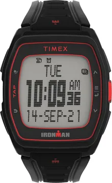 Timex Ironman T300 41mm Quartz Sport Watch with Silicone Strap, Black