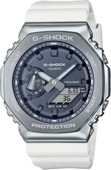 G-Shock Men's Metal Collection Watch GM2100WS-7A - White