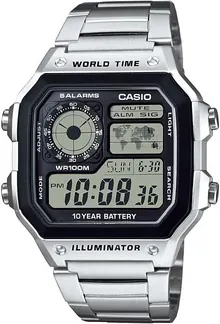 Casio Men's Classic Stainless Steel Japanese-Quartz Casual Watch (Model: AE1200WHD-1A)