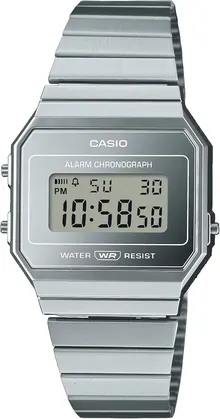 Casio Vintage Retro Modern Silver Watch A700WEV-7AVT
