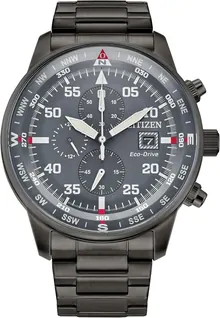 Citizen Men's Eco-Drive Sport Casual Brycen Weekender Chronograph Gray Stainless Steel Watch