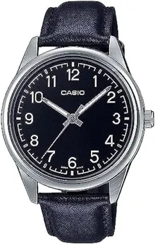 Casio MTP-V005L-1B4 Men's Standard Analog Black Leather Band Watch