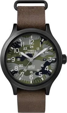 Timex Men's 'Expedition' Quartz Brass and Leather Casual Watch