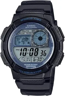Casio Men's Quartz Watch with Resin Strap, Black, 19.4