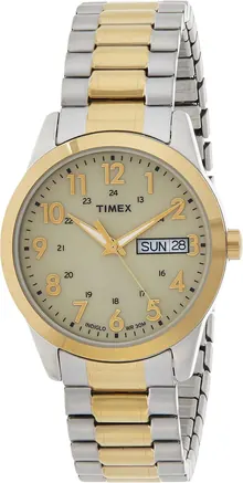 Timex Men's T2M935 South Street Sport Two-Tone Stainless Steel Expansion Band Watch