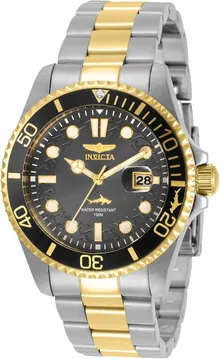 Invicta Pro Diver Stainless Steel Men's Quartz Watch - 43mm, Two Tone/Grey