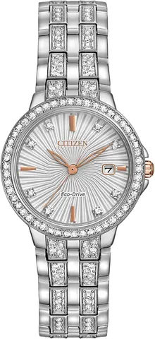 Citizen Women's Eco-Drive Dress Classic Crystal Watch in Stainless Steel