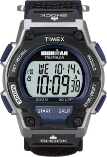 Timex Men's Ironman Triathlon Endure 30 Shock 42mm Watch – Black & Silver-Tone Case