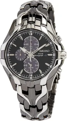 Seiko SSC139 Watch for Men - Analog, Solar Power, Stainless Steel