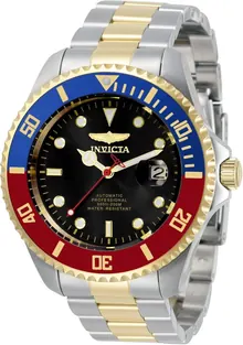 Invicta Men's 34043 Pro Diver Automatic 3 Hand Black Dial Watch