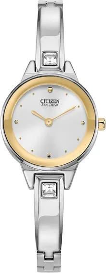 Citizen Women's Eco-Drive Dress Classic Crystal Petite Bangle Watch