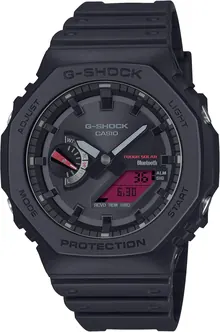 Casio G-Shock Black Resin Red Analog-Digital Octagonal Watch GA-B2100BBR-1A