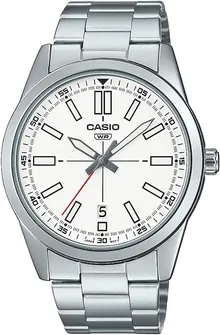 Casio Men's Analog Black Dial Stainless Steel Black Ion Plated Band