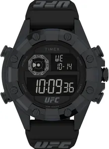 Timex UFC Men's Kick 49mm Watch - Black Strap Digital Dial Black Case