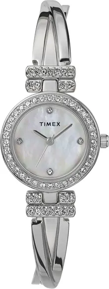Timex Women's Dress 25mm Self-Adjustable Bracelet Watch - Two-Tone Elegance