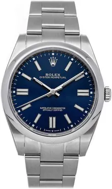 Rolex Oyster Perpetual 41mm Automatic Blue Dial Men's Watch 124300-0003
