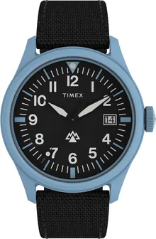 Timex Men's Expedition North Traprock 43mm Watch - Black Strap Black Dial Blue Case