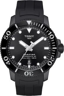 Tissot Men's Seastar 660/1000 Stainless Steel Casual Watch Black T1204073705100