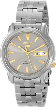 Seiko Men's SNKK67 "Seiko 5" Grey Dial Stainless Steel Automatic Watch